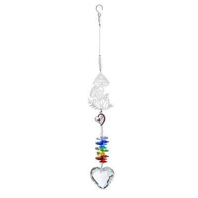 Christmas Glass Heart Pendant Decoration