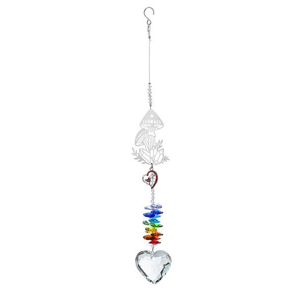 Christmas Glass Heart Pendant Decoration