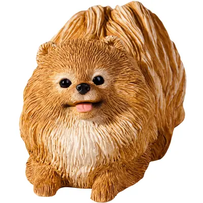 Sandicast Orange Pomeranian Dog Sculpture