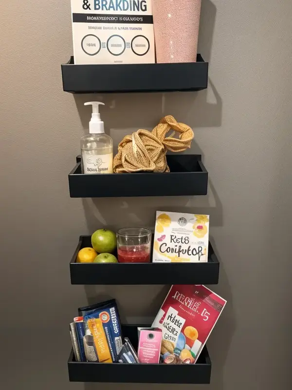 4 Pack Adhesive Spice Storage Rack Organizer  for Refrigerator and Oven Self-Stick Spice Storage Rack Organizer,No-Drill Spi...