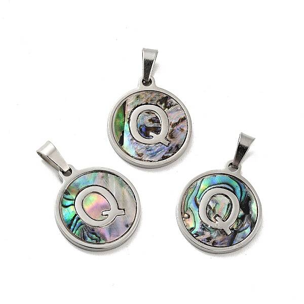 304 Stainless Steel with Paua Shell Pendants