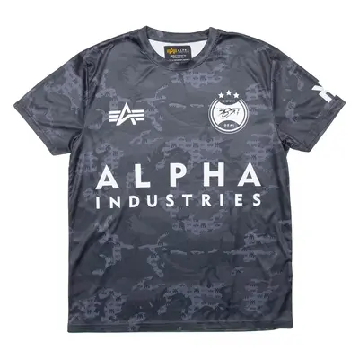 ALPHA INDUSTRIES Mens Football Shirt T-Shirt Grey M