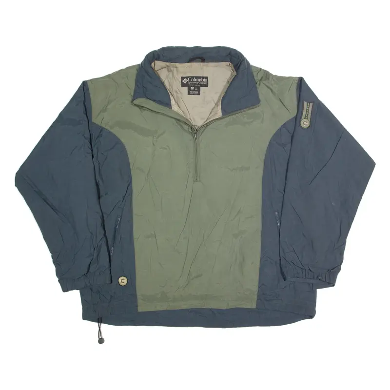 COLUMBIA Mens Pullover Jacket Blue Colourblock XL