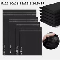100Pcs Poly Mailers Shipping Envelopes Bags Black, 4 sizes to choose from, 9x12 10x13 12x15.5 14.5x19