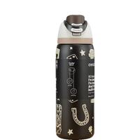 Western 0wala UO 32oz Freesip Insulated Water Bottle with 24-hour cold, 0wala Western Cowboy, Daily Use for work or school, B...