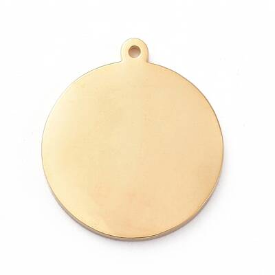 PVD Vacuum Plating 304 Stainless Steel Stamping Blank Tag Charms