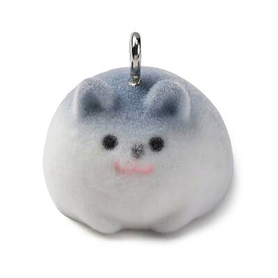 Flocky Animal Resin Pendants