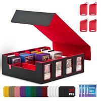 TINTEK Commander Card Storage Box with Window, Commander Card Storage Box, TCG Card Trading Card Storage Box, Triple MTG Card...