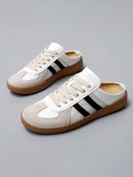 Women's Fashionable Colorblock Patchwork Striped Lace Up Walking Shoes, Casual Breathable Comfortable Sports Shoes, Female Al...