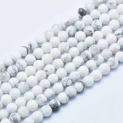 Natural Howlite Beads Strands