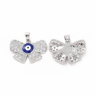 Brass Micro Pave Cubic Zirconia Pendants