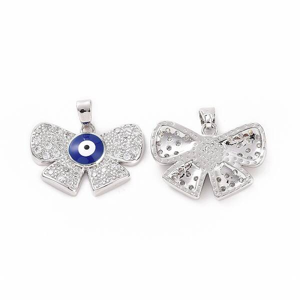 Brass Micro Pave Cubic Zirconia Pendants