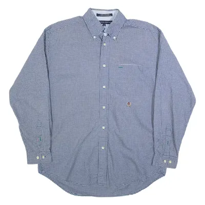 TOMMY HILFIGER Mens Shirt Blue Gingham Long Sleeve M
