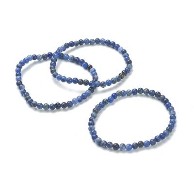 Natural Sodalite Beaded Stretch Bracelets