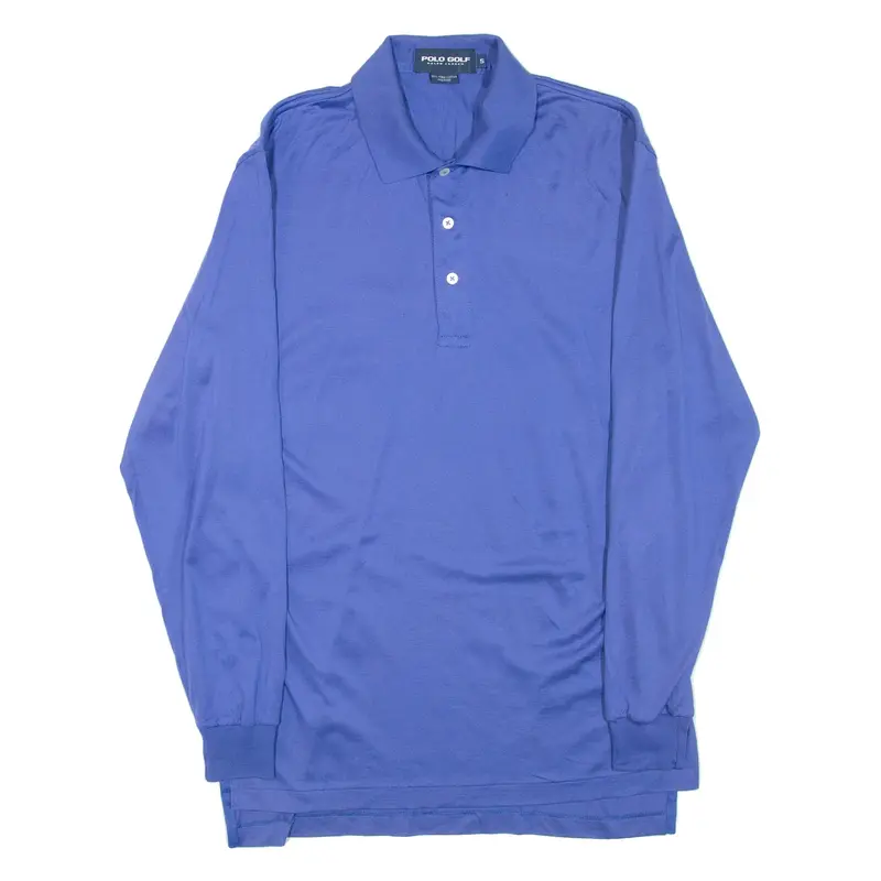 POLO RALPH LAUREN Mens Polo Shirt Blue Long Sleeve S