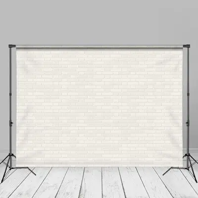Seamless Flemish Bond White Brick Portrait Backdrop - Aperturee