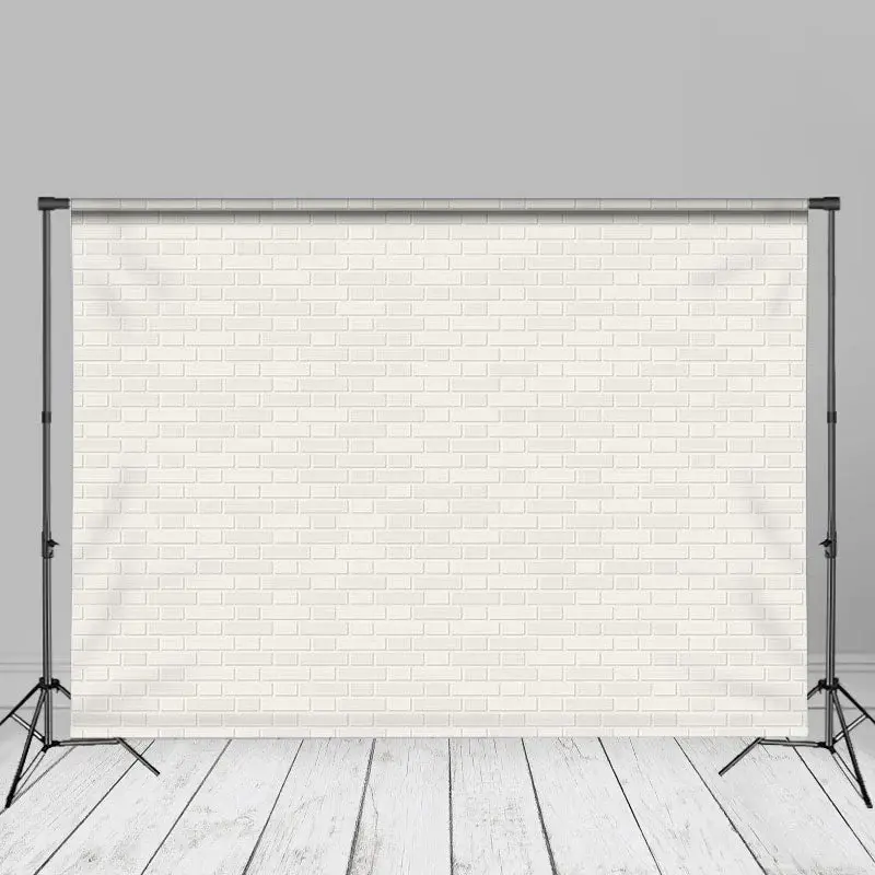 Seamless Flemish Bond White Brick Portrait Backdrop - Aperturee
