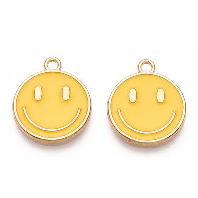 Light Gold Tone Alloy Enamel Pendants