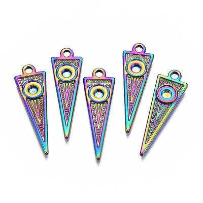 Rainbow Color Alloy Pendant Cabochon Settings