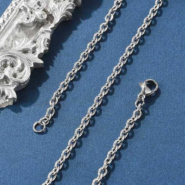 Tarnish Resistant 304 Stainless Steel Cable Chain Necklace Making