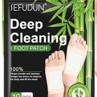 Bamboo Foot Pads 10 Count - Deep Cleansing Foot Patch with Natural Bamboo Vinegar & Ginger Powder for Stress Relief & Improve...