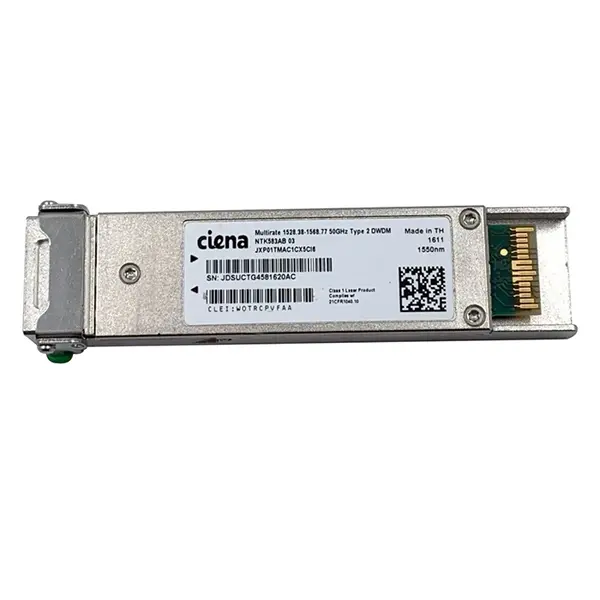 Ciena NTK583AB | 10Gb/s 10GBase-DWDM Single-mode Fiber 80km 1530nm to 1565nm DOM XFP Transceiver Module