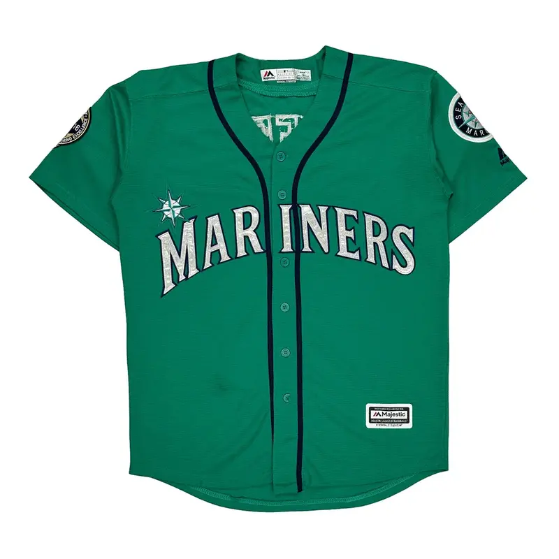 Seattle Mariners Majestic Mlb Jersey - Medium Green Polyester