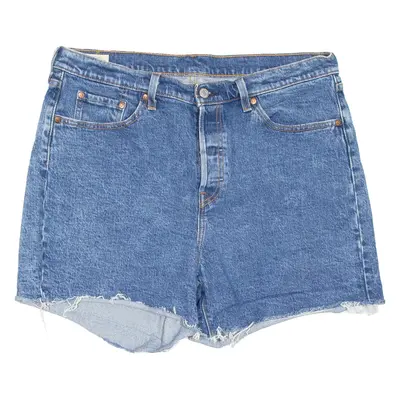 LEVI'S 501 BIG E Womens Denim Shorts Blue XL W36