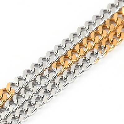 Two Tone 304 Stainless Steel Curb Chains