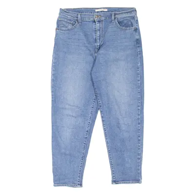 LEVI'S High Waisted Womens Jeans Blue Regular Mom Stone Wash W32 L27