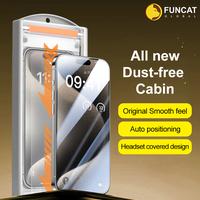 FUNCAT Global [3PCS] Screen Protector Cabin; For iphone 16/15/14/13/12 Dust Free, Bubble Free, Precise Fit, [3pcs +A Reusable...