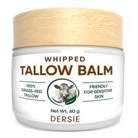 Whipped Beef Tallow Balm: Face Moisturizer with Emu Oil, Blue Cypress & Sandalwood, Fresh Herbal Scent, Eczema Relief, Sensit...