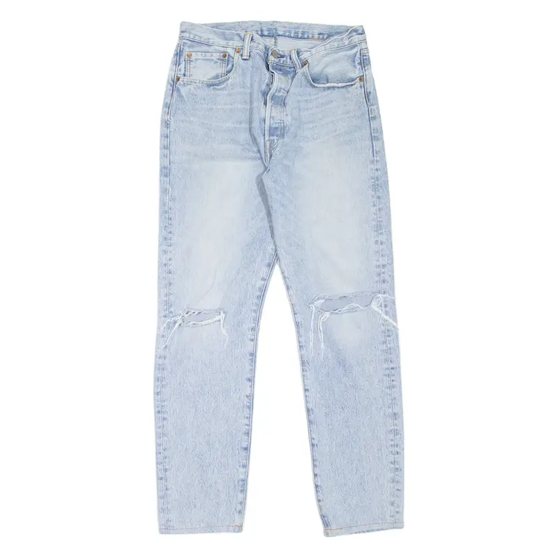 LEVI'S Altered Distressed Mens Jeans Blue Slim Tapered Stone Wash W31 L31
