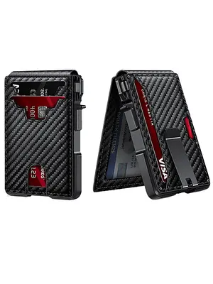 Casual Plain Pu Leather Mini Tactical Wallets for Men, Multi Card Slot Summer Card Holder, Mini Travel Purse Items, Bifold Wa...