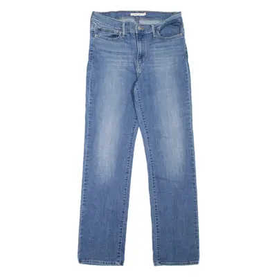 LEVI'S Slimming Womens Jeans Blue Regular Straight Stone Wash W31 L31