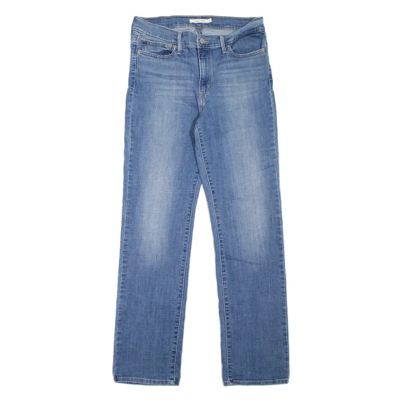 LEVI'S Slimming Womens Jeans Blue Regular Straight Stone Wash W31 L31