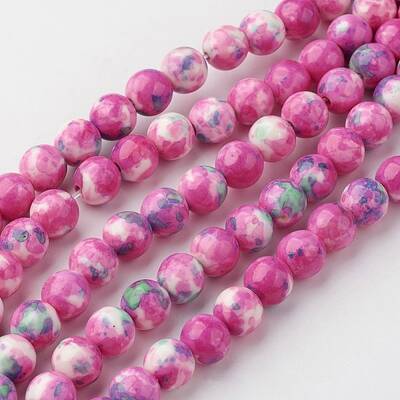 Natural Ocean White Jade Bead Strands