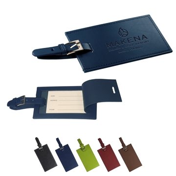 50 Custom Leeman Whitney Luggage Tag - Recycled Leather & Hidden ...