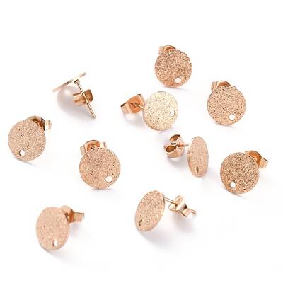 Ion Plating(IP) 304 Stainless Steel Stud Earring Findings