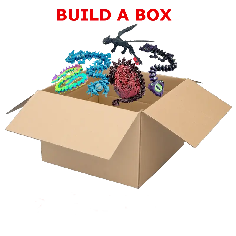 Build a Box of 3d Printed Figurines Decor - Halloween Ornaments laser engraved tumbler Photo Articulating 3D Prints Collectib...