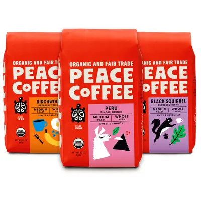 Peace Coffee Happy Medium Coffee Bundle - Ground