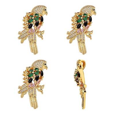 4Pcs Rack Plating Brass Micro Pave Cubic Zirconia Pendants