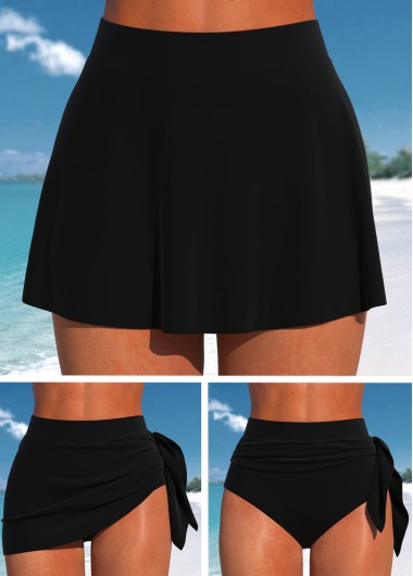 Modlily Mid Waisted Multi Way Black Pantskirt - M