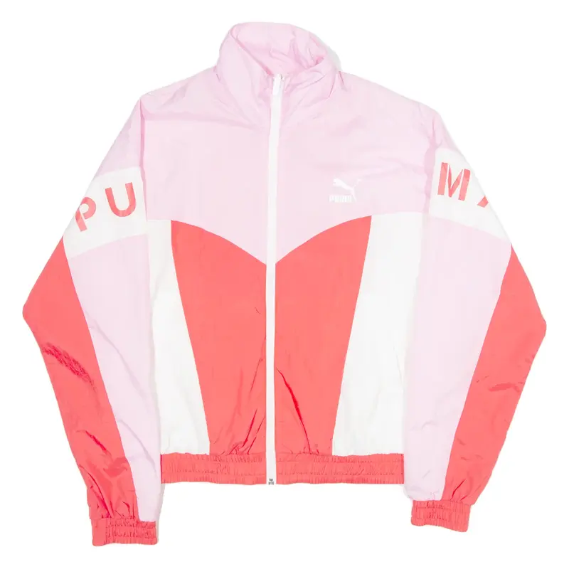 PUMA Mesh Lined Womens Track Jacket Pink M