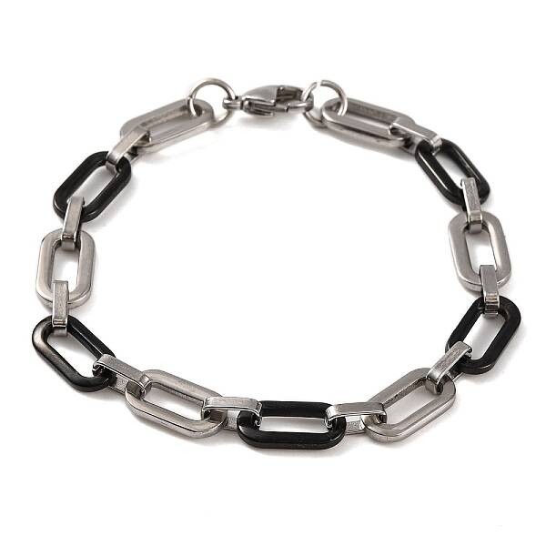 201 Stainless Steel Oval Link Chain Bracelets