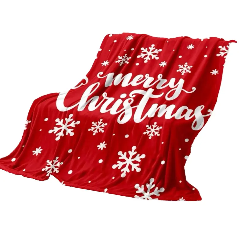 1 Pack Throw Blanket, Blanket, Christmas, Microfiber, Flannel, Lightweight, Soft, Comfortable, 51in x 60in, Washable
