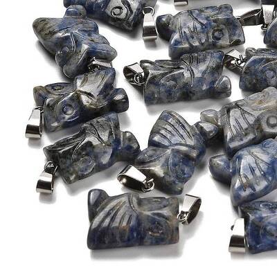 Natural Blue Spot Jasper Pendants