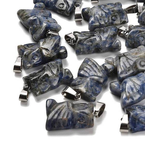 Natural Blue Spot Jasper Pendants