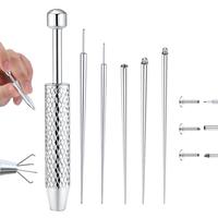 Piercing Taper Ball Grabber Tool for Changing Jewelry  - 16G 18G Stainless Steel Flat Back Earrings Applicator Tool for Ear N...