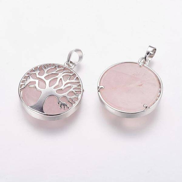 Natural Rose Quartz Pendants
